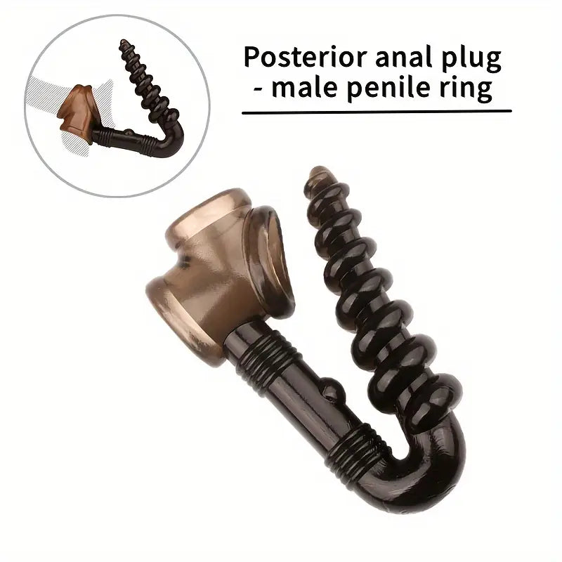 Spiral Drill Anal Pulling Beads Plug Male Sex Toy For Flirting Use
