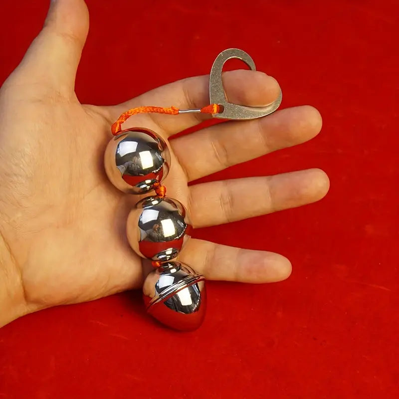 Metal Anal Beads Balls Training Sex Toy Butt Ass Plug For Prostate Massage