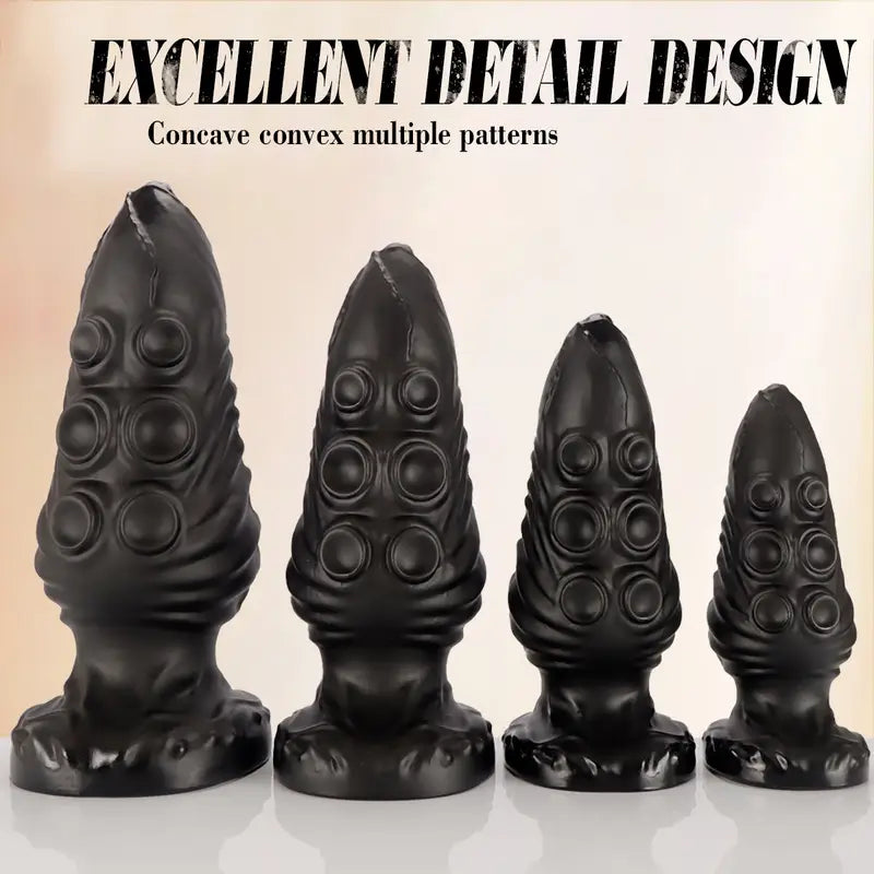 Black Octopus Anal Plug PVC Big Butt Plug Anal Sex Toy For Women
