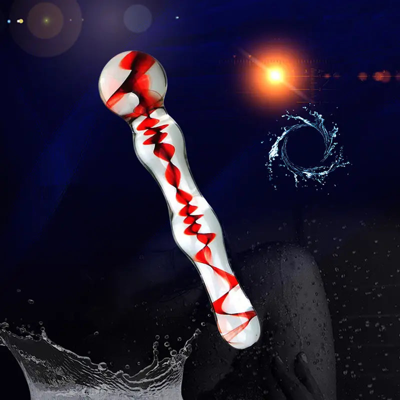 Women Wand Massager Glass Butt Plug G-spot Stimulator Anal Toy