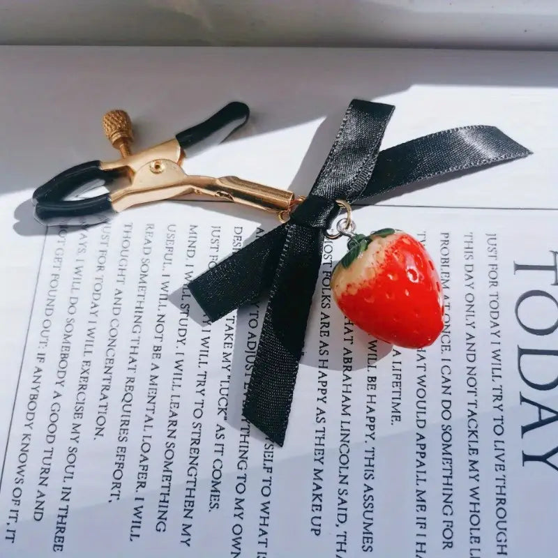 Strawberry Series Female Butt Anal Plug With Bell Anal Sex Toy