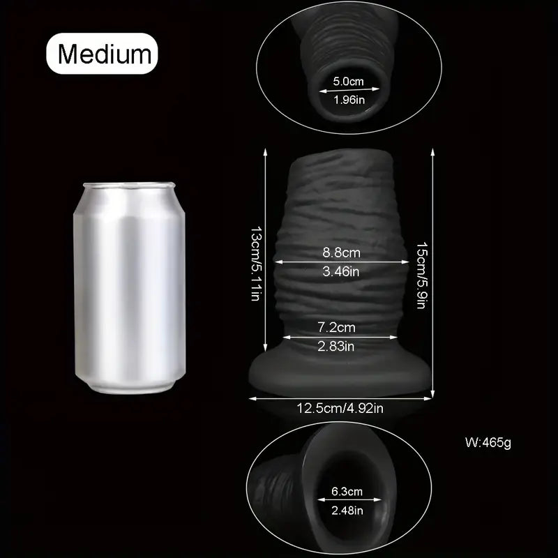 Hollow Butt Plug Silicone Soft Anal Dilatation Enema Prostate Massager