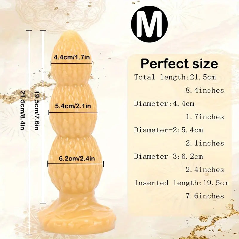 Golden Anal Plug Scaly Dragon Egg Butt Plug Large Novelty Soft Sex Toy