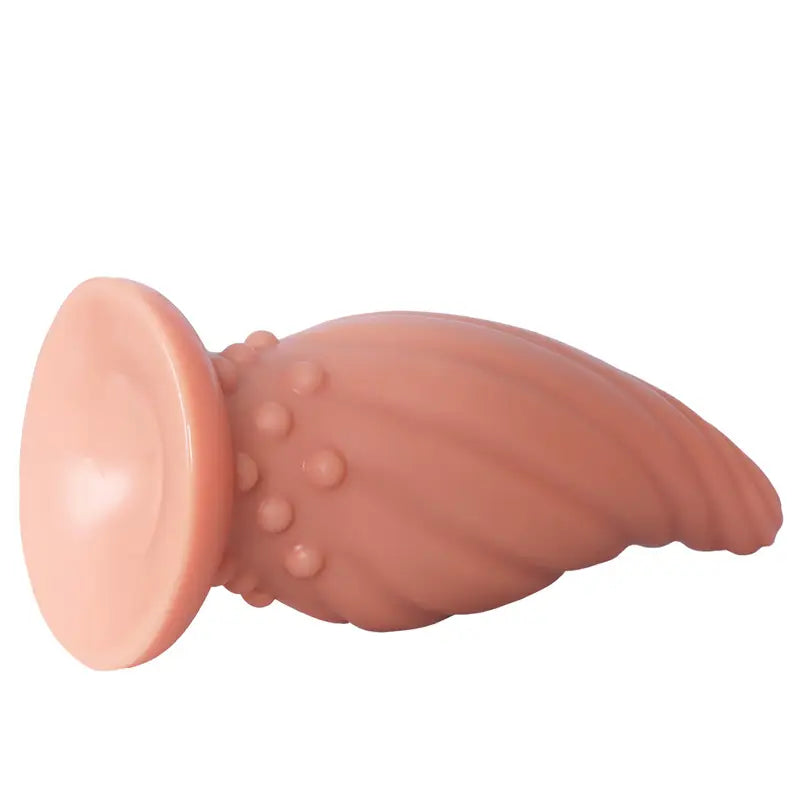 New Apricot-Colored Special Spiral Cone Anal Plug Novel Anal Toy