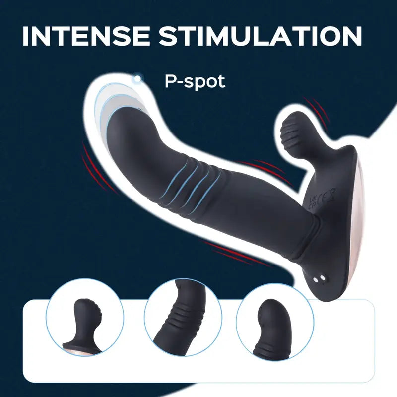 Thrusting Prostate Massager Anal Vibrator Dildo With 9 Thrusting Vibration