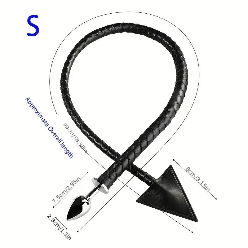BDSM Whip Compilation Tail With Anal Plug Set Adult Sex Game Whip