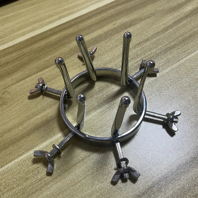 Stainless Steel Anal Dilator With Golden Plug Anal Dilator For Men