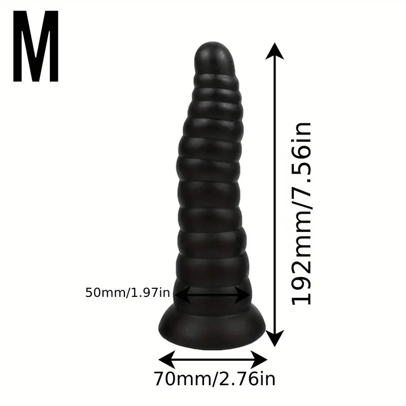 Super Large Anal Plug With Suction Cup PVC Soft Flexible Anal Toy