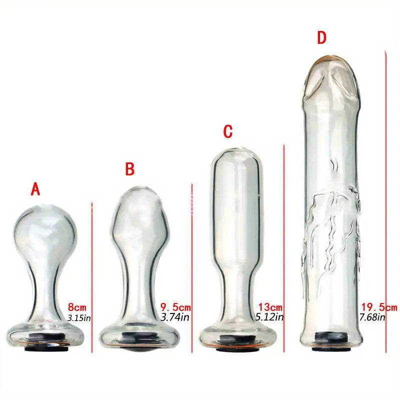 Hollow Transparent Peeping Tube Simulated Glass Dildo Flirting Adult Toy