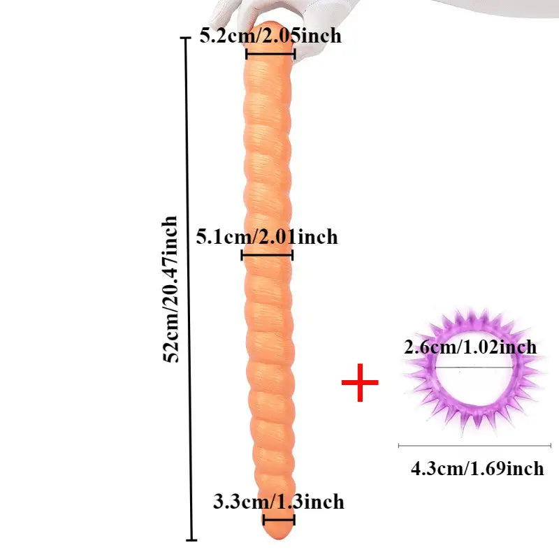 Extra Large Ribbed Anal Plug Deep Insert For Men Women Intimate Play