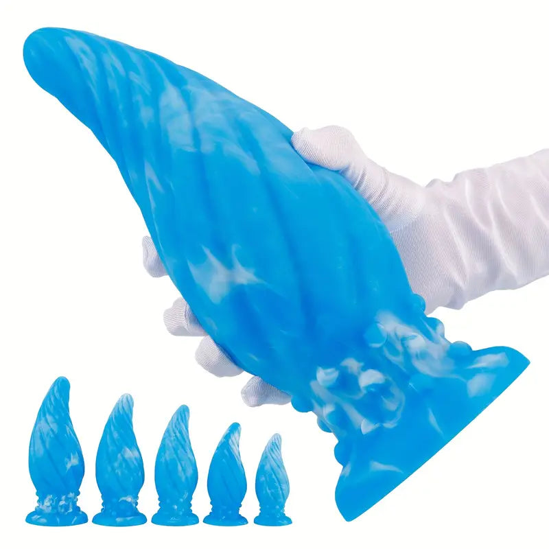 Liquid Silicone Anal Plug With Textured Stimulation Bumps For Secure Grip