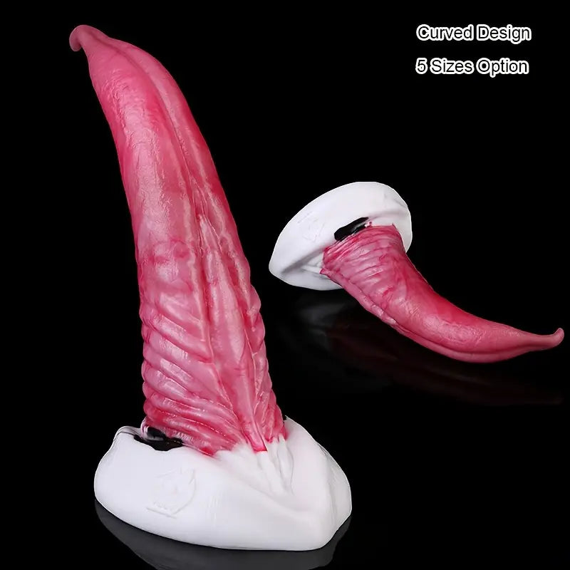 Curved Anal Plug With Suction Base G-Spot Massaging Silicone Butt Plug