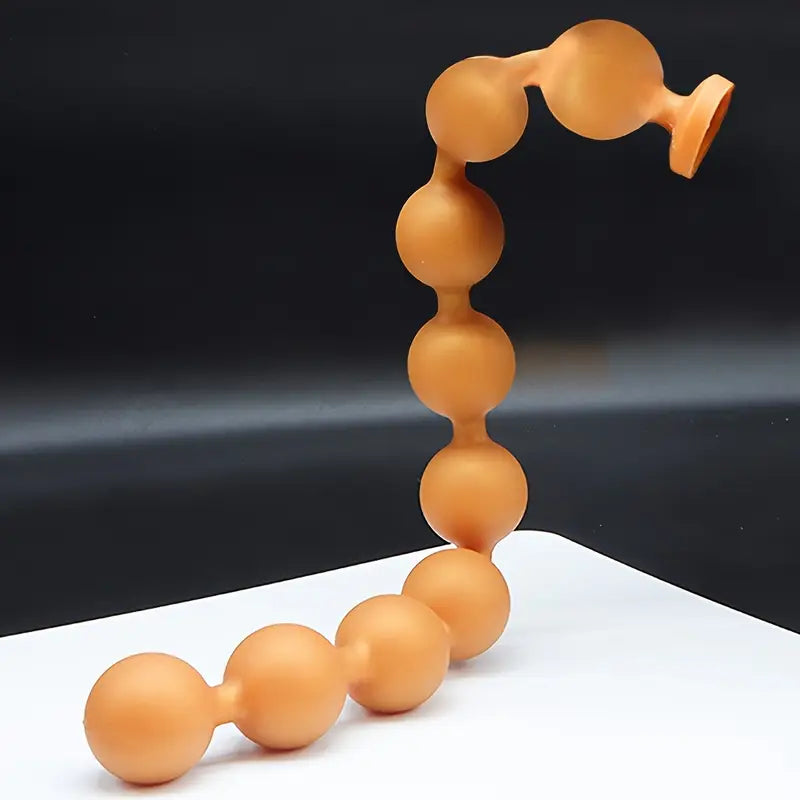 9 Balls Liquid Silicone Anal Beads Soft Butt Plug Colon/Prostate Massage