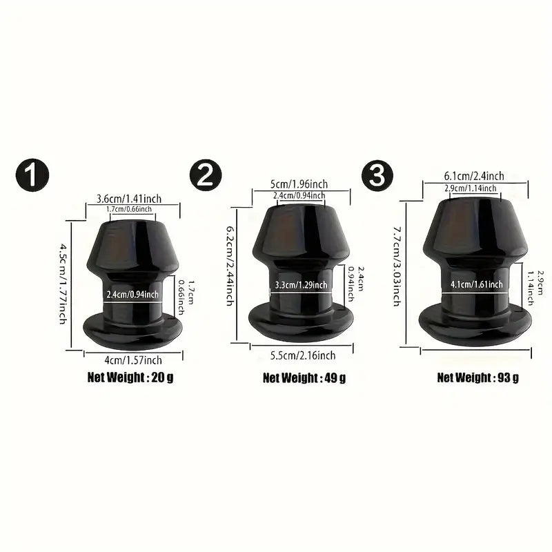 Hollow Anal Dilator Enema Silicone Hollow Prostate Massage Ana Dilator