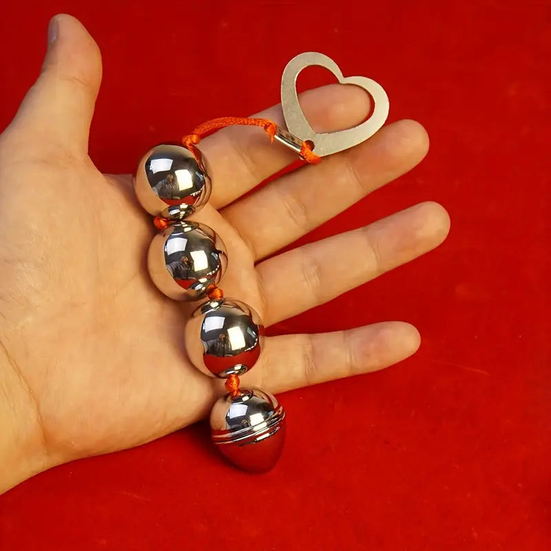 Metal Anal Beads Balls Training Sex Toy Butt Ass Plug For Prostate Massage