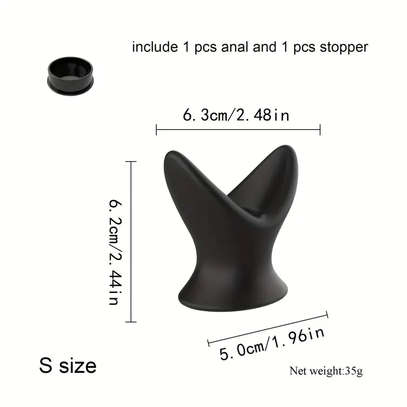 Silicone Hollow Anal Butt Plug Enema Cleaner Expansion Anal Dilator