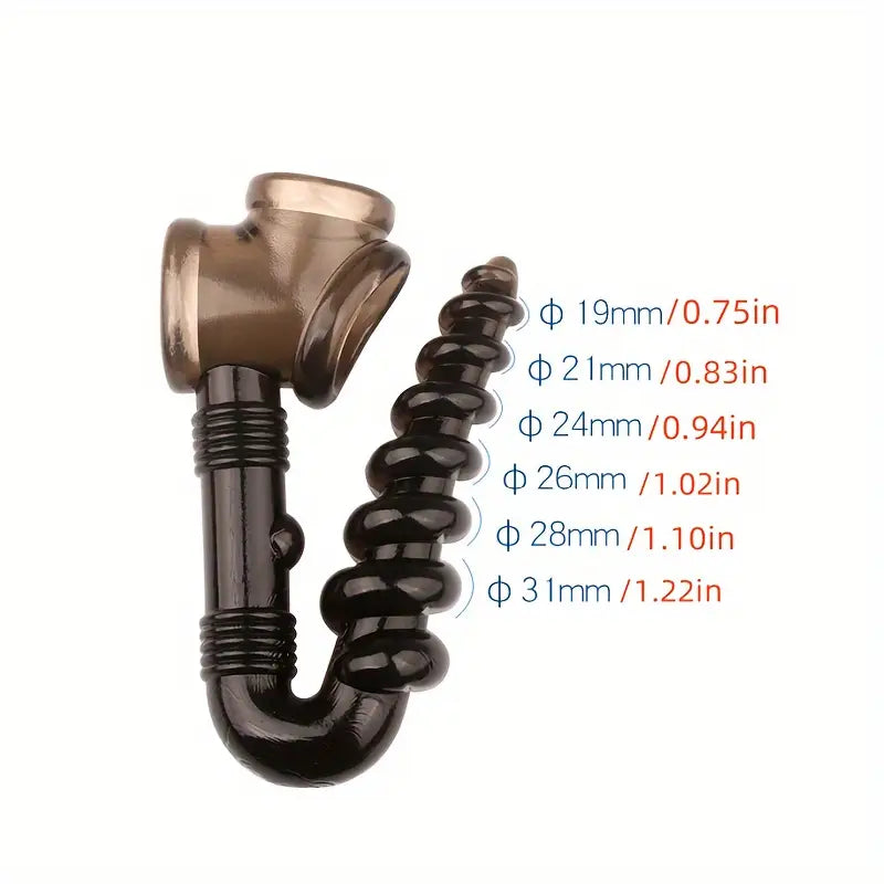 Spiral Drill Anal Pulling Beads Plug Male Sex Toy For Flirting Use
