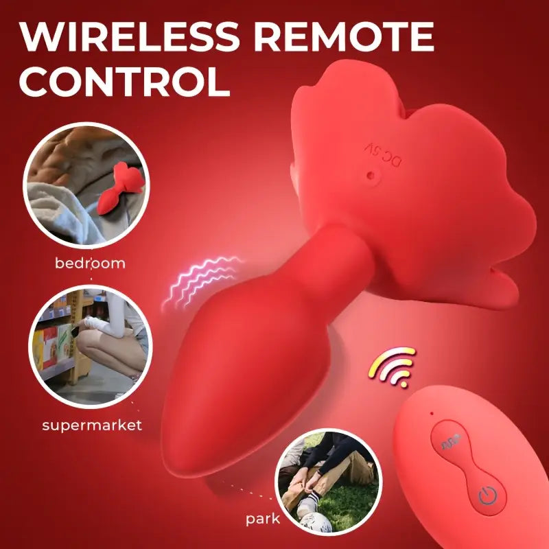 Rose Fairy Twisted Anal Stopper Wireless Vibration Prostate Massager