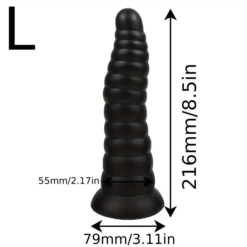 Super Large Anal Plug With Suction Cup PVC Soft Flexible Anal Toy