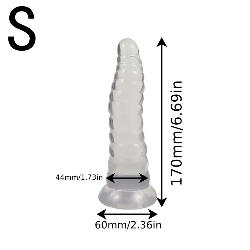 Super Large Anal Plug With Suction Cup PVC Soft Flexible Anal Toy