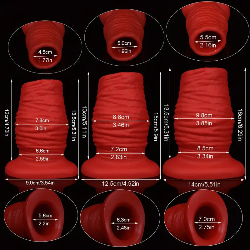 Hollow Butt Plug Silicone Soft Anal Dilatation Enema Prostate Massager