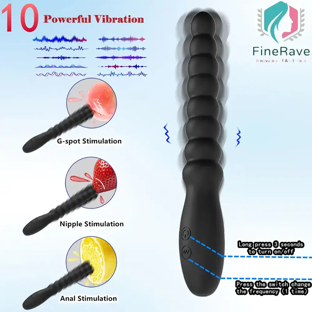 Rechargeable Ball Anal Plug With 10 Vibration Modes G Spot Vibrator