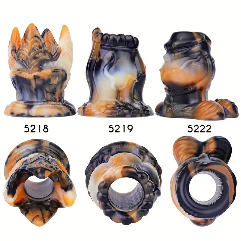 Soft Silicone Colorful Special-Shaped Hollow Peek Anal Plug For Games