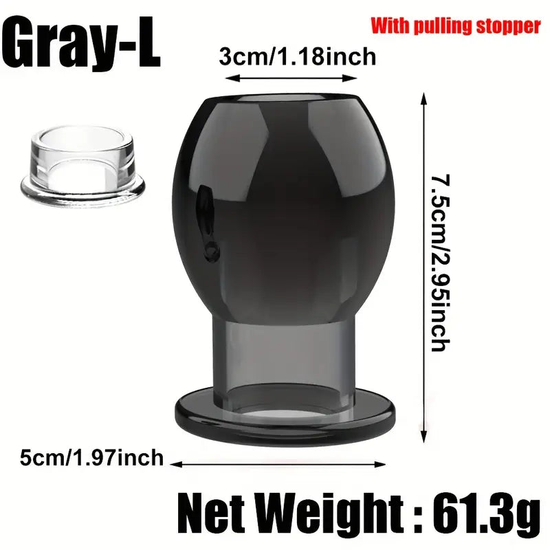 Hollow Anal Plug With Butt Stopper For Women Men Anal Butt Plug