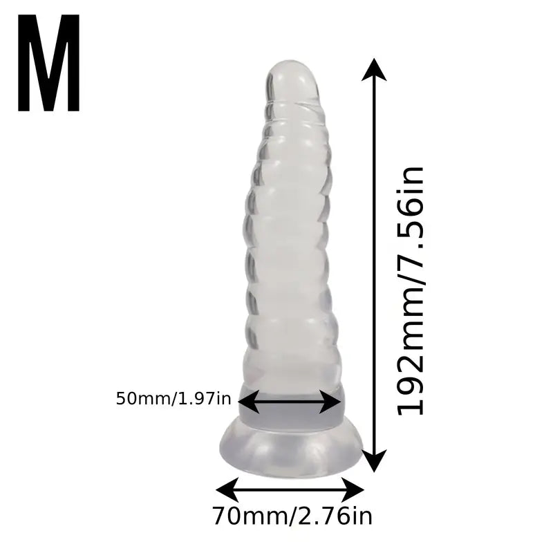 Super Large Anal Plug With Suction Cup PVC Soft Flexible Anal Toy