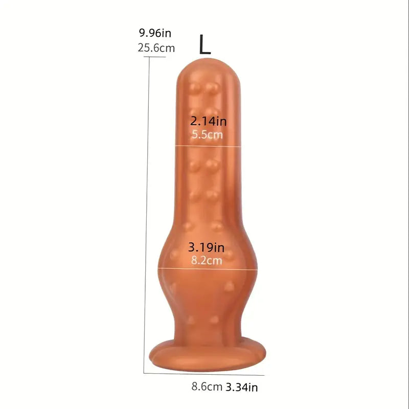 Soft Silicone Butt Plug With Strong Suction Cup Massage Particles For Male