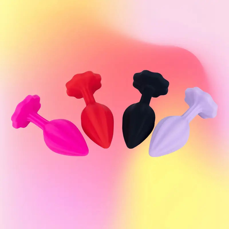 Three-piece Diamond Jewelry Decorated Anal Training Butt Plug