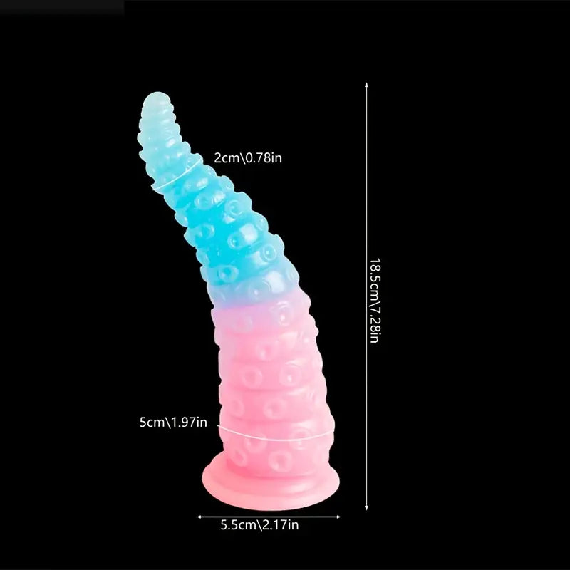 SM Shaped Luminous Anal Plug Silicone BDSM Sex Toy For Men Women