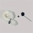 Anal Plug Tail Plus Feather Gradient Color Metal Anal Plug Tail Erotic Supplies