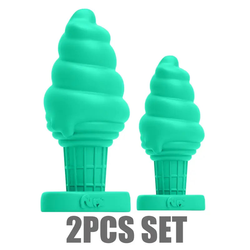 Ice Cream Silicone Butt Plug Soft Anal Sex Toy For Love Masturbation Sex