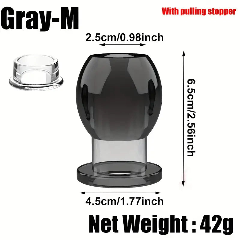 Hollow Anal Plug With Butt Stopper For Women Men Anal Butt Plug