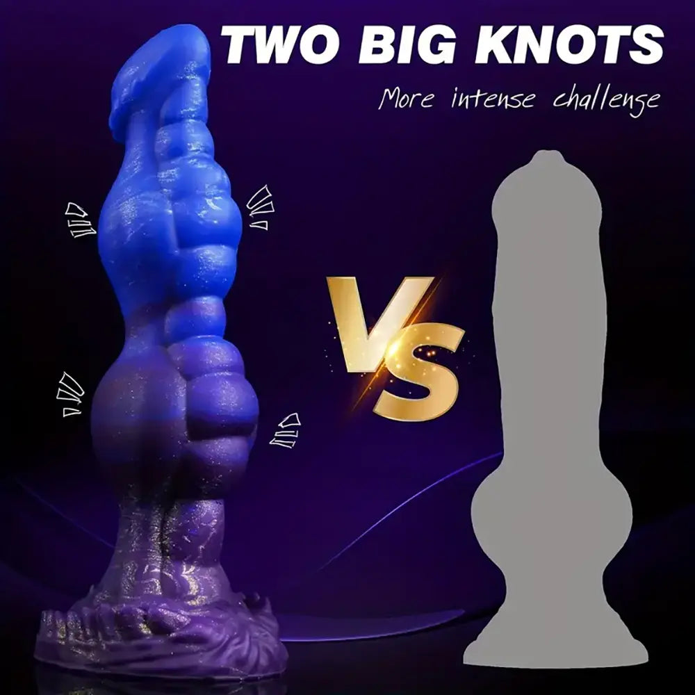 Large Silicone Anal Plug Simulated Dog Dick Knotted Butt Plug