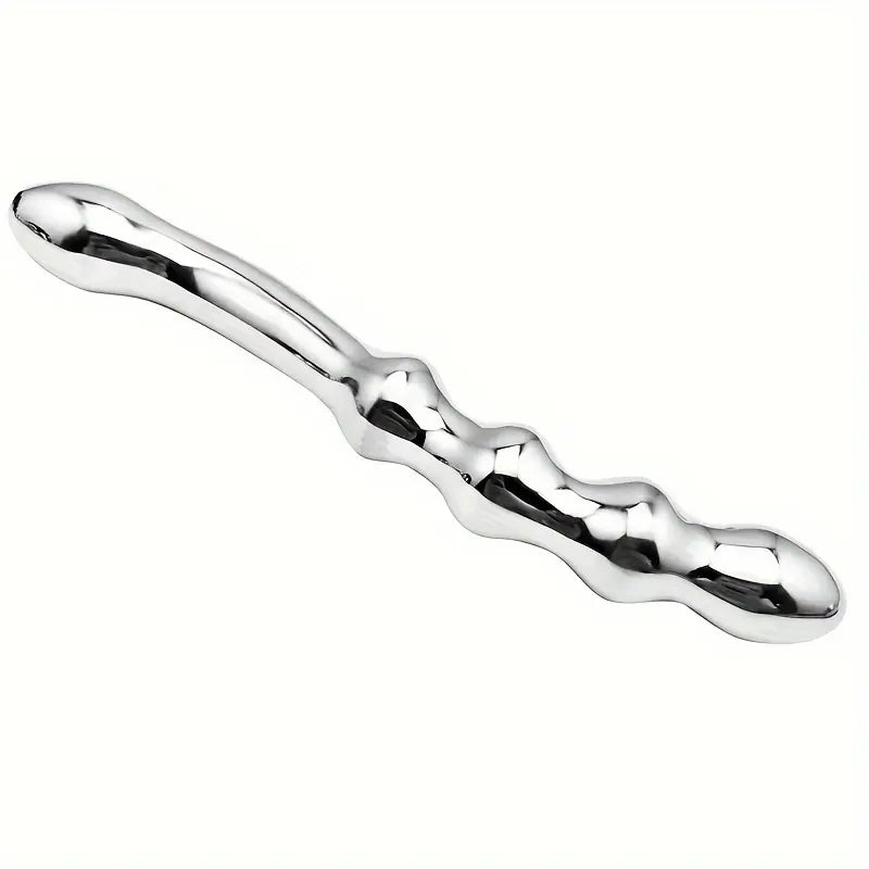 Stainless Steel Double Heads G Spot Prostate Massage Metal Anal Beads