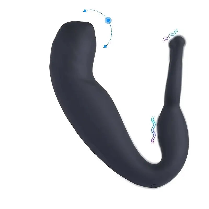Male Prostate Vibrator Turning Massager Stimulator 10 vibrating Cock Ring