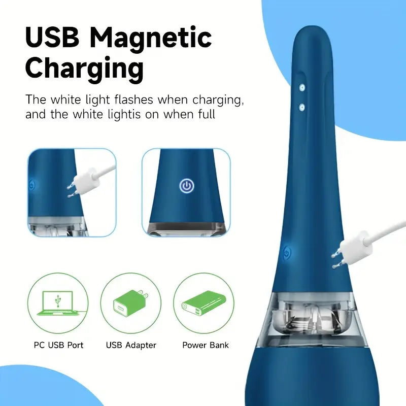 Electric Irrigator Cleaner 5 Speed Silicone Enema 5-hole Packaged Nozzle