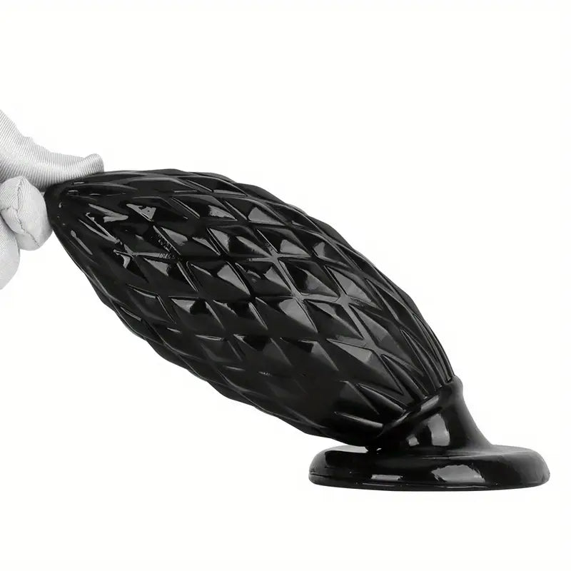 Extra Large Black Soft Anal Plug Suction Cup Posterior Anal Sex Toy