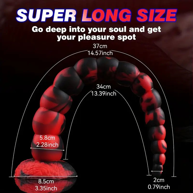 Extra Long Soft Butt Plug Flexible Safe Silicone Anal Butt Dilator