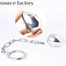 Large Metal Stainless Steel Detachable Chain Anal Plug Adult Sex Toy