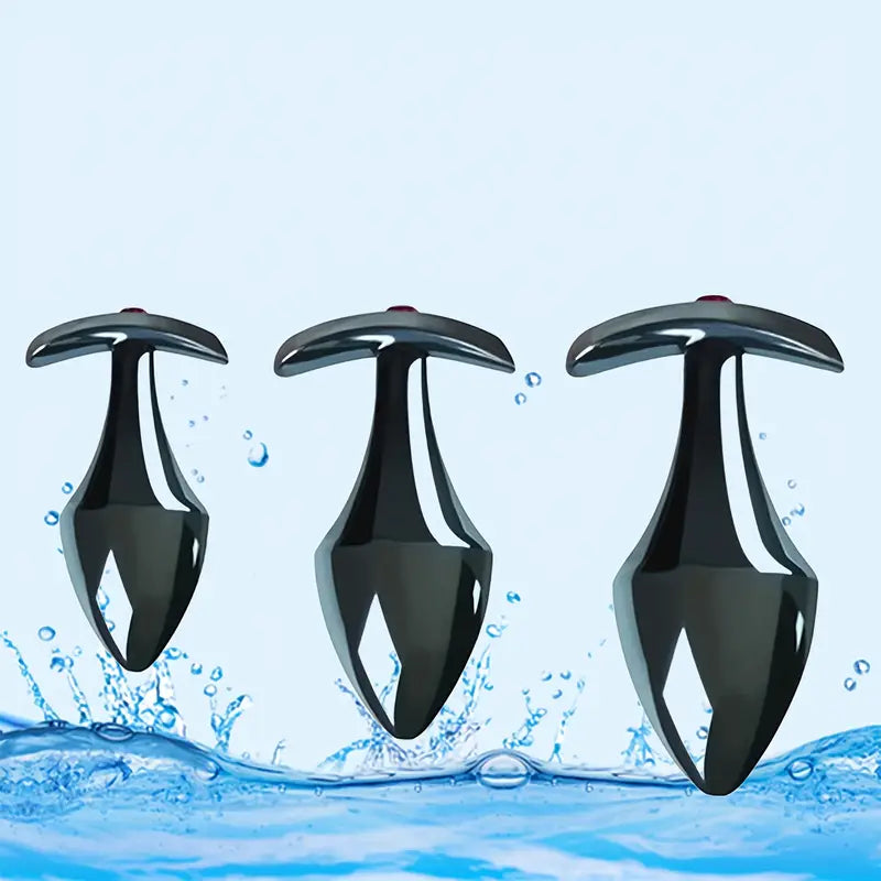 Luxury Jewelry Anal Trainer Kit 3pcs Anal Plug Set Fetish Butt Trainer