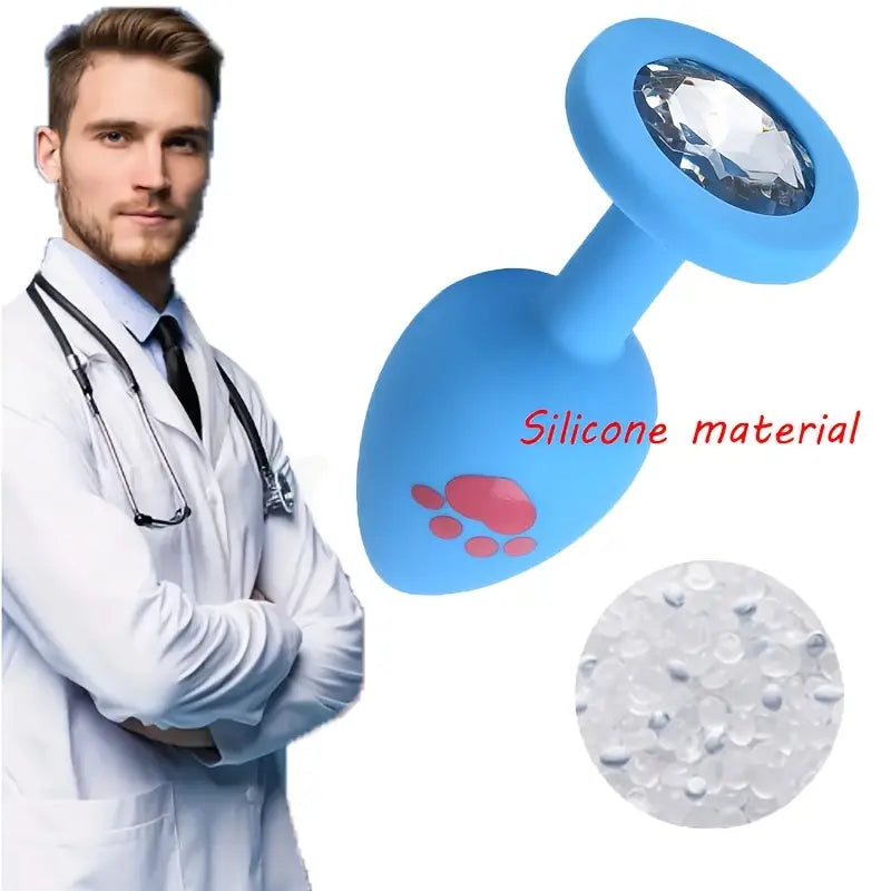 New Cute Cat Paw Texture Anal Plug Sex With Masonry Adult Sex Toy