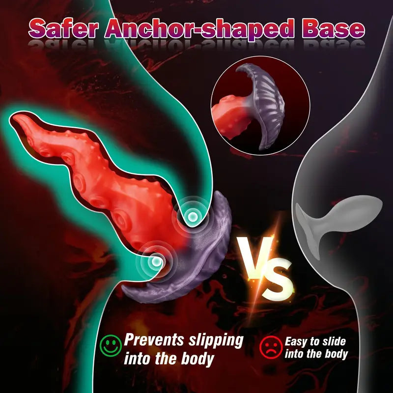 Wearable Fantasy Tentacle Anal Plug Silicone Monster Prostate Massager