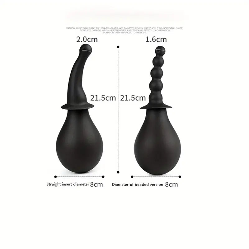 Reusable Silicone Enema Bulb With Comfort Butt Plug Easy Grip Bulb