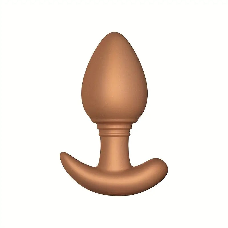 Golden Silicone Vibrating Butt Plug Rechargeable Prostate Massager