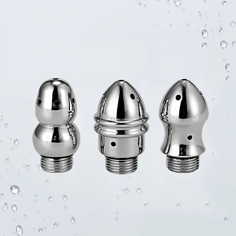 Metal Anal Douche Portable Showerhead Three Heads Enema Cleaner