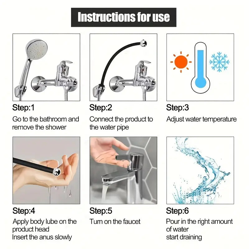 Super Long Anal Ball Irrigation Enema Cleaner For Anus Cleaning Anal Toy