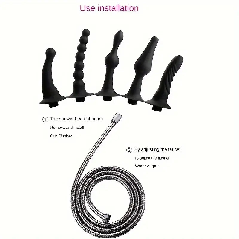 Douche Nozzle Vaginal Cleansing Shower Head Anus Clean Enema Cleaner